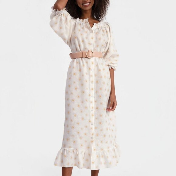 SLEEPER "Daisies" Midi Dress